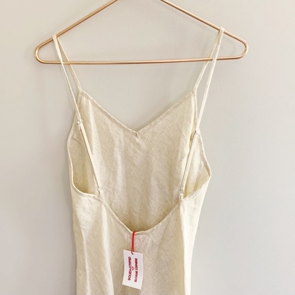 Solid & Striped Sloane Stephens The Elizabeth Dress Linen Midi - Picture 7 of 11